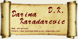 Darina Karadarević vizit kartica